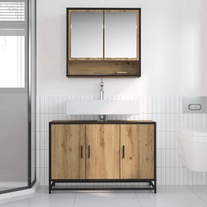 Σετ Επίπλων Μπάνιου 2 pcs Artisan Oak Επεξεργασμένο ξύλο - Pakobazaar