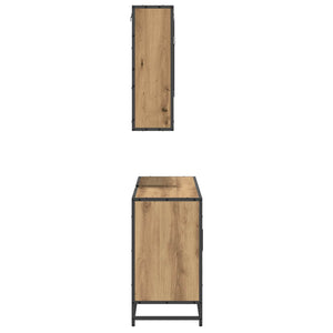 Σετ Επίπλων Μπάνιου 2 pcs Artisan Oak Επεξεργασμένο ξύλο - Pakobazaar