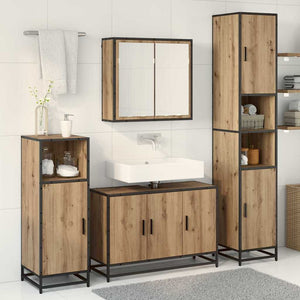 Σετ Επίπλων Μπάνιου 3 pcs Artisan Oak Επεξεργασμένο ξύλο - Pakobazaar