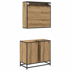 Σετ Επίπλων Μπάνιου 2 pcs Artisan Oak Επεξεργασμένο ξύλο - Pakobazaar