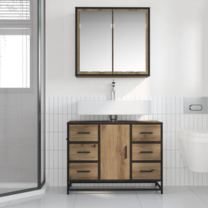 Σετ Επίπλων Μπάνιου 2 pcs Artisan Oak Επεξεργασμένο ξύλο - Pakobazaar
