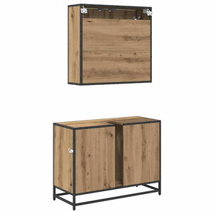 Σετ Επίπλων Μπάνιου 2 pcs Artisan Oak Επεξεργασμένο ξύλο - Pakobazaar