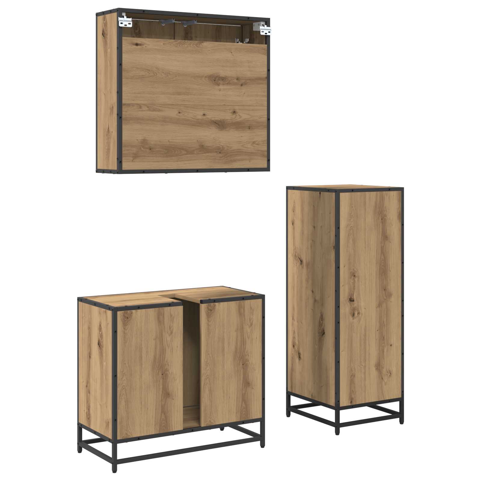 Σετ Επίπλων Μπάνιου 3 τμχ. Artisan Oak 65 x 33 x 60 εκ