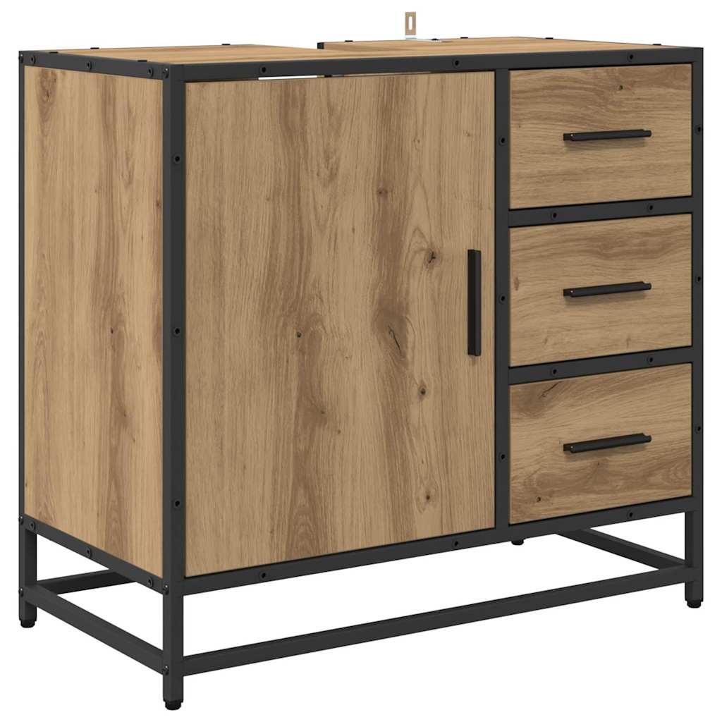 Σετ Επίπλων Μπάνιου 4 pcs Artisan Oak Επεξεργασμένο ξύλο - Pakobazaar