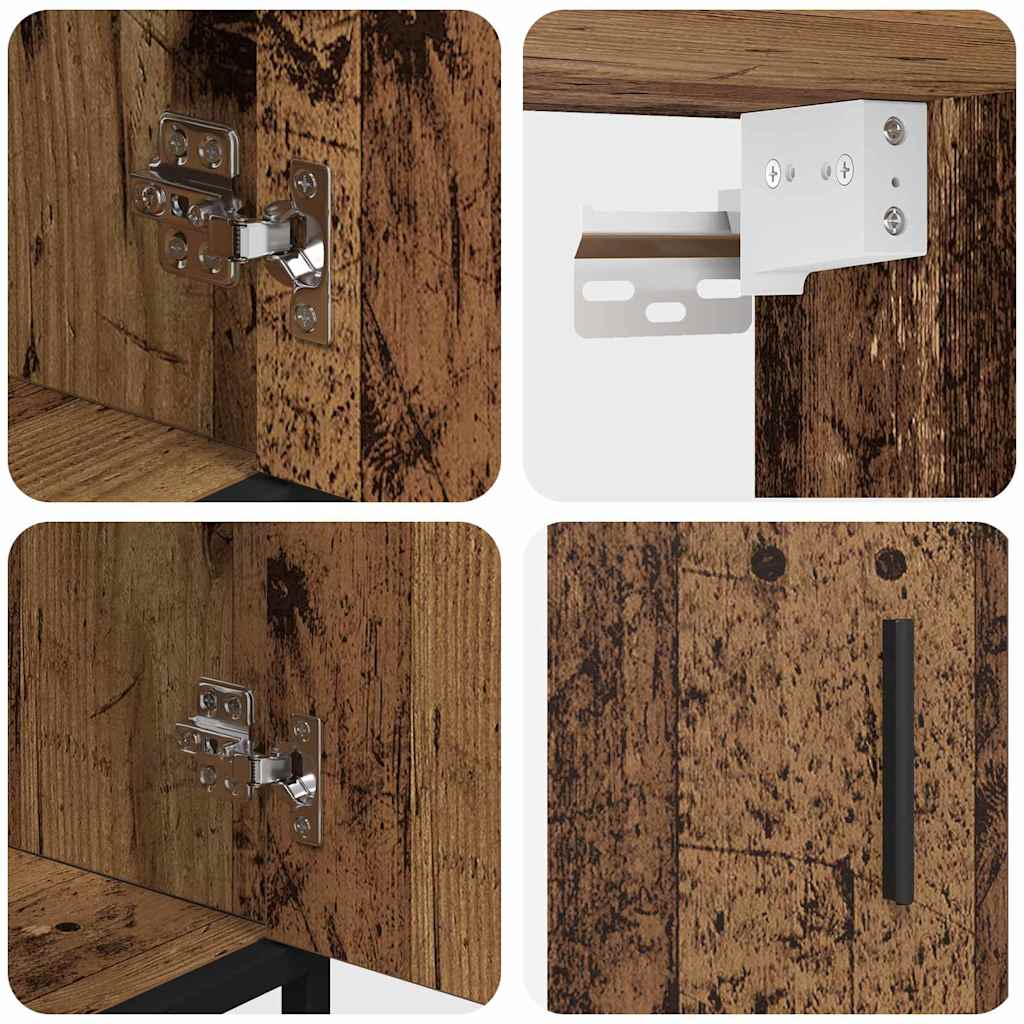 Σετ Επίπλων Μπάνιου με ράφι 3 pcs Παλιό Ξύλο Επεξεργασμένο ξύλο - Pakobazaar