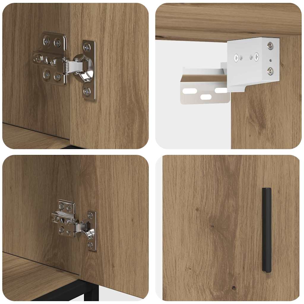 Σετ Επίπλων Μπάνιου 3 pcs Artisan Oak Επεξεργασμένο ξύλο - Pakobazaar