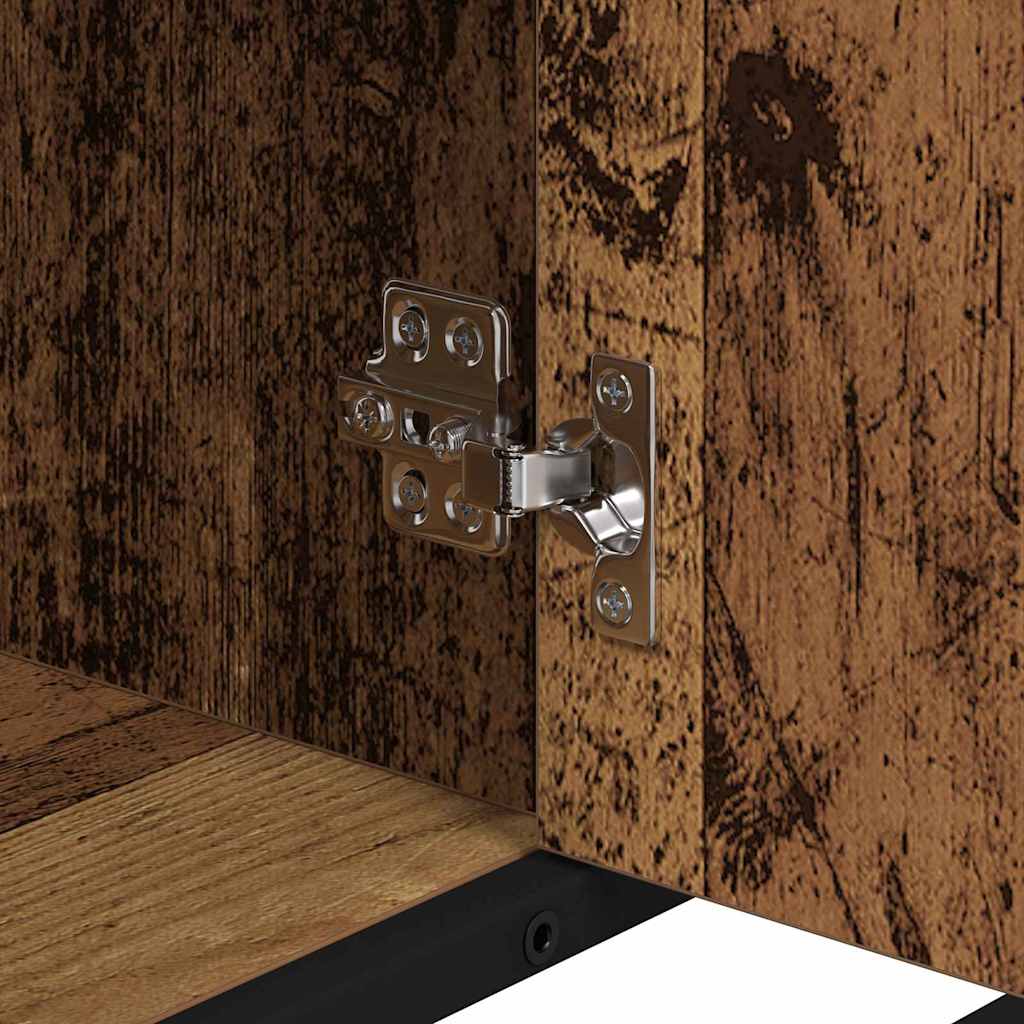 Σετ Επίπλων Μπάνιου με ράφι 2 pcs Παλιό Ξύλο Επεξεργασμένο ξύλο