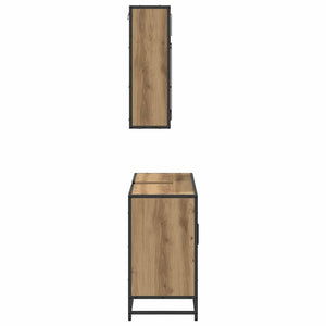 Σετ Επίπλων Μπάνιου 2 pcs Artisan Oak Επεξεργασμένο ξύλο - Pakobazaar