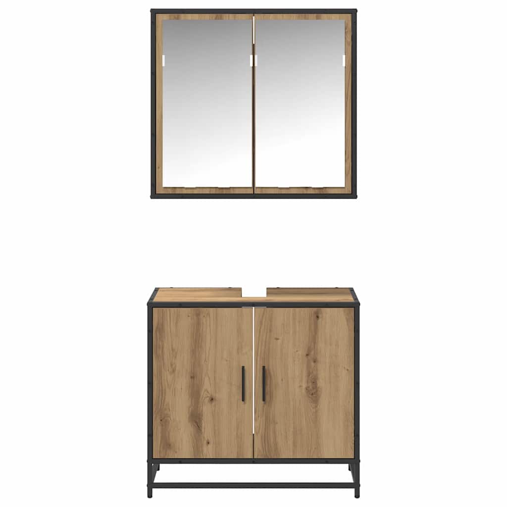 Σετ Επίπλων Μπάνιου 2 pcs Artisan Oak Επεξεργασμένο ξύλο