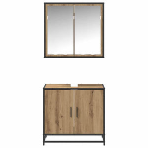 Σετ Επίπλων Μπάνιου 2 τμχ. Artisan Oak 65 x 33 x 60 εκ - Pakobazaar