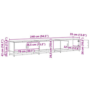 Μονάδες TV 2 pcs Artisan Oak 240 x 35 x 41 εκ - Pakobazaar