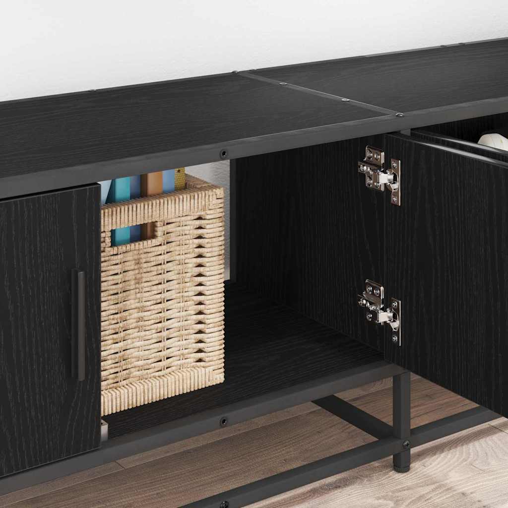 Μονάδες TV 2 pcs Μαύρη Οξυά 240 x 35 x 41 εκ Επεξεργασμένο ξύλο