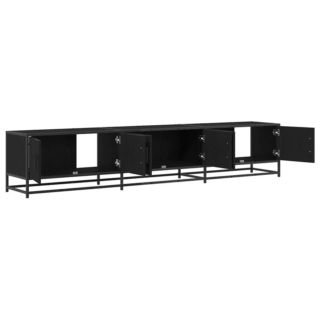 Μονάδες TV 2 pcs Μαύρη Οξυά 210 x 35 x 41 εκ Επεξεργασμένο ξύλο