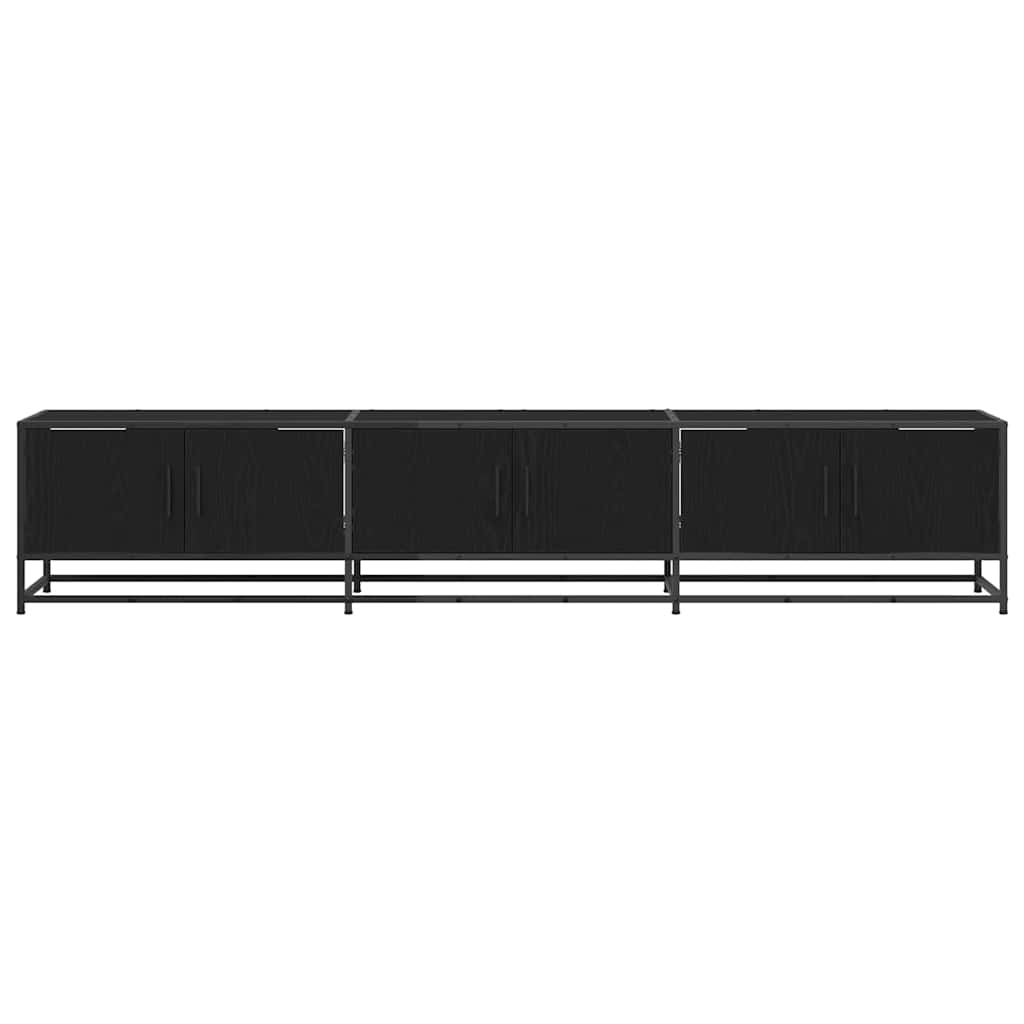 Μονάδες TV 2 pcs Μαύρη Οξυά 210 x 35 x 41 εκ Επεξεργασμένο ξύλο