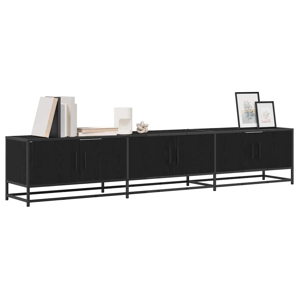 Μονάδες TV 2 pcs Μαύρη Οξυά 210 x 35 x 41 εκ Επεξεργασμένο ξύλο