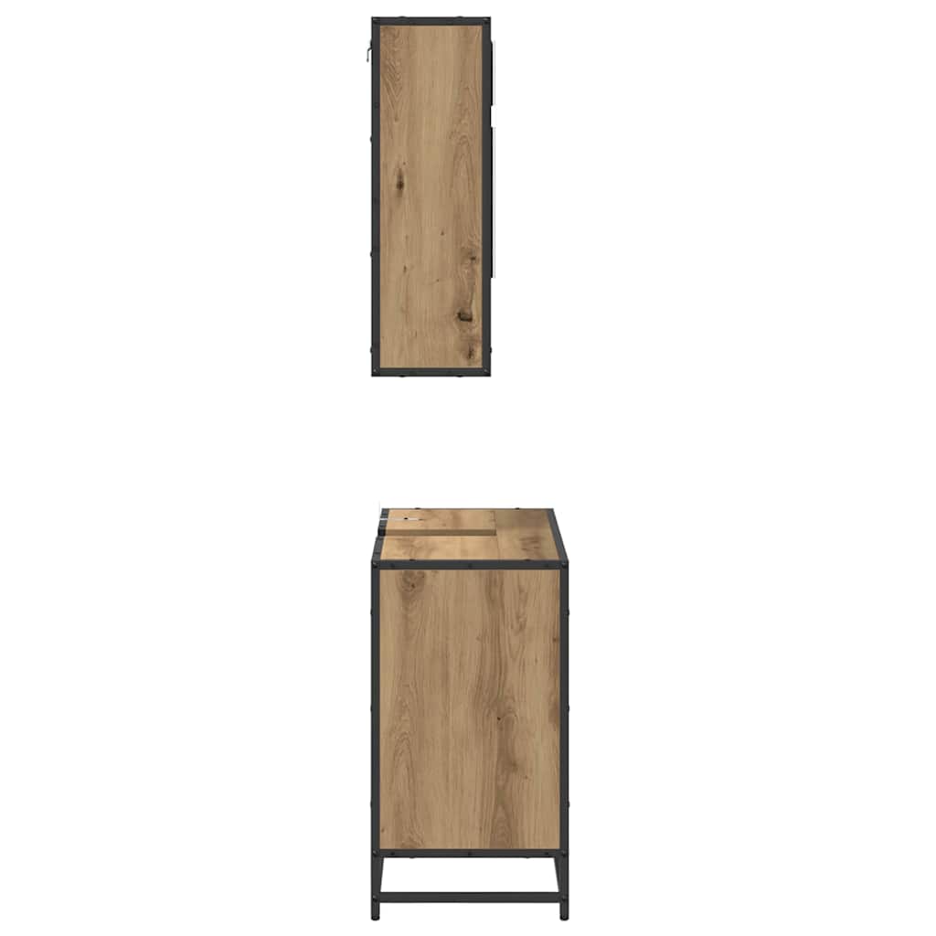 Σετ Επίπλων Μπάνιου 2 pcs Artisan Oak Επεξεργασμένο ξύλο - Pakobazaar