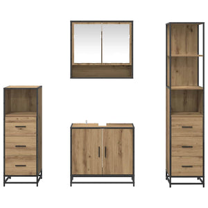 Σετ Επίπλων Μπάνιου 4 τμχ. Artisan Oak 65 x 33 x 60 εκ - Pakobazaar