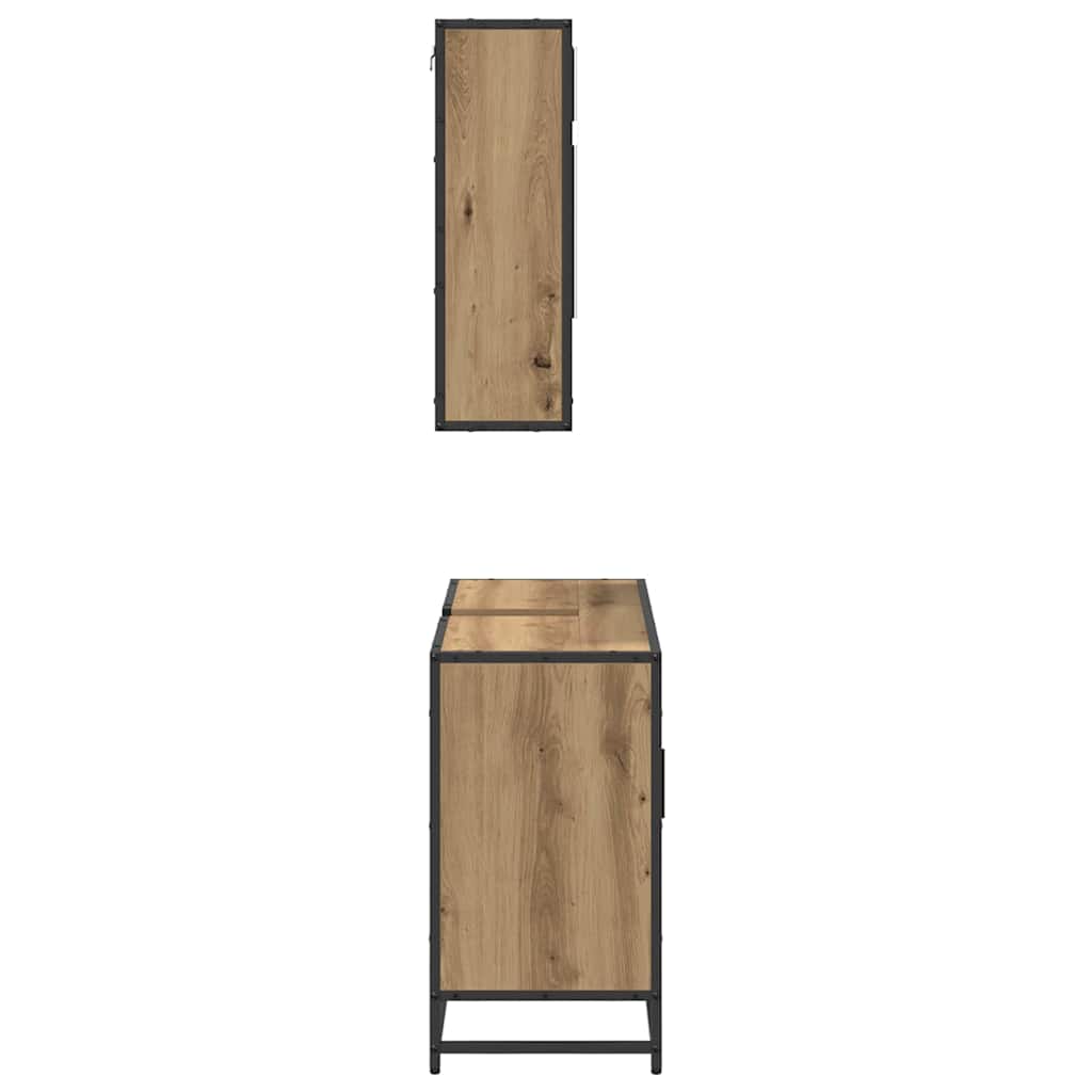 Σετ Επίπλων Μπάνιου 2 pcs Artisan Oak Επεξεργασμένο ξύλο - Pakobazaar