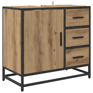 Σετ Επίπλων Μπάνιου 3 pcs Artisan Oak Επεξεργασμένο ξύλο - Pakobazaar