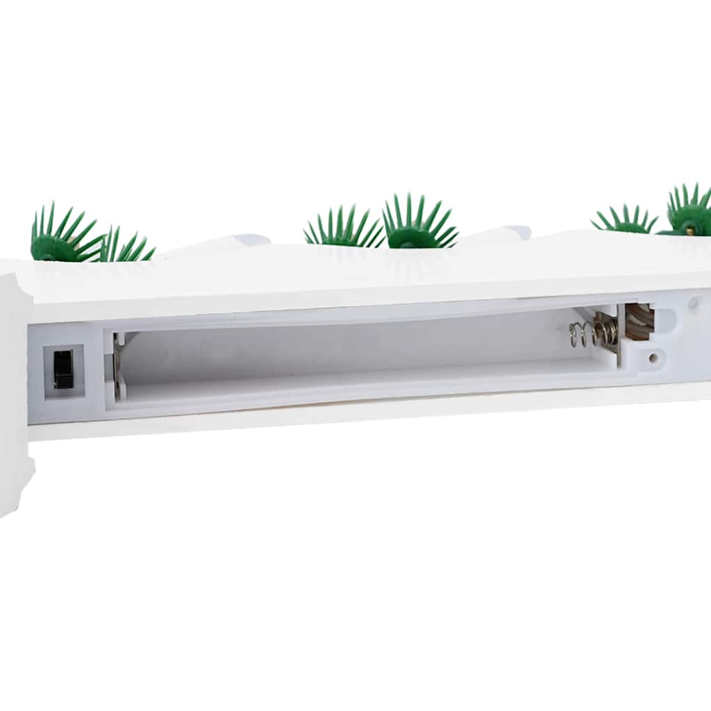 Γέφυρα με Χριστουγεννιάτικα Κεριά Λευκό 39.5 x 5 x 29 εκ. - Pakobazaar