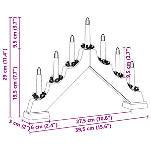 Γέφυρα με Χριστουγεννιάτικα Κεριά με 7 LED 3 pcs Κόκκινο - Pakobazaar