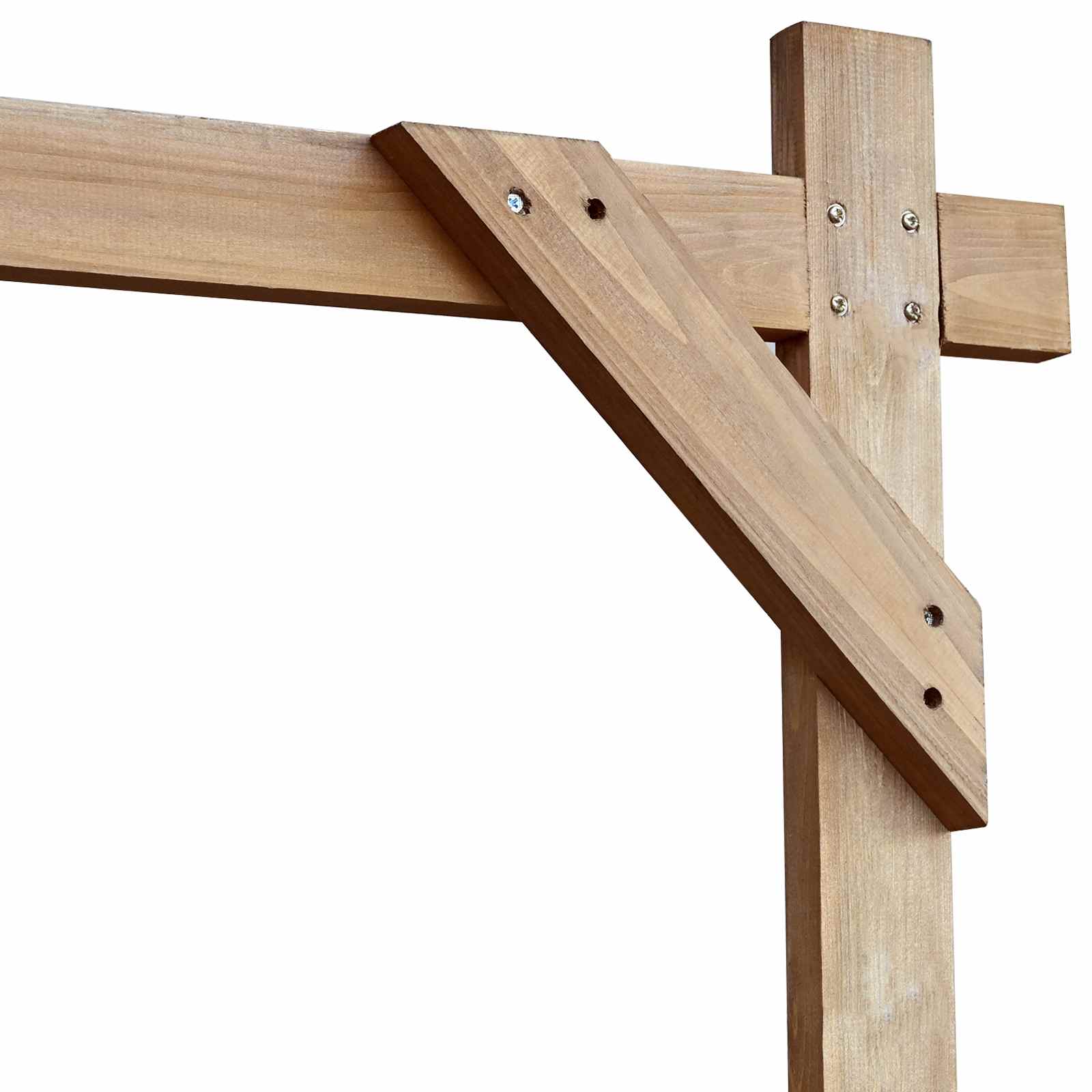 Αψίδα Γάμου Ανοιχτό καφέ 225 x 95 x 226 εκ Στερεό ξύλο πεύκου - Pakobazaar