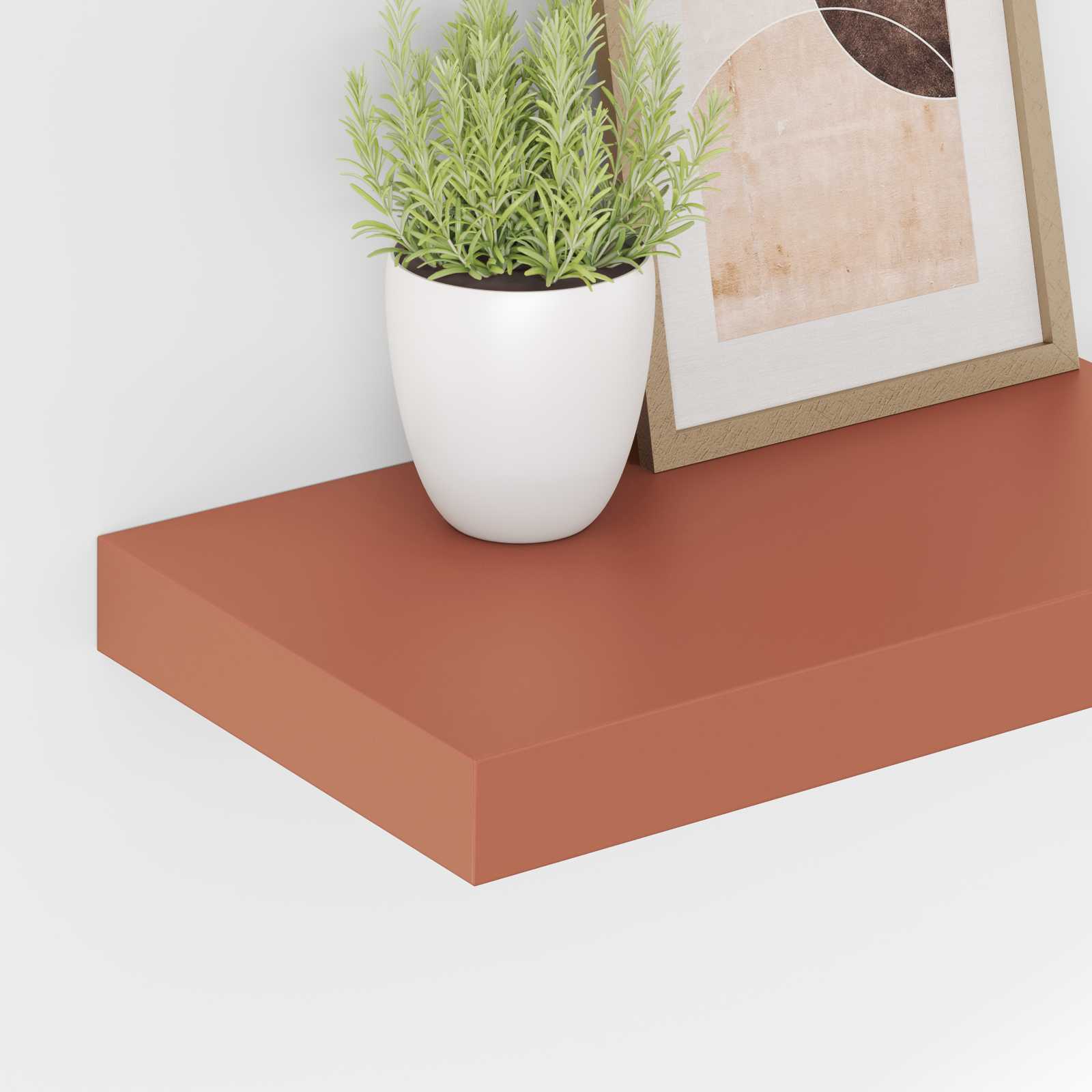 Ράφι Τοίχου 4 pcs Κόκκινο 40 x 23,5 x 4 εκ Επεξεργασμένο ξύλο