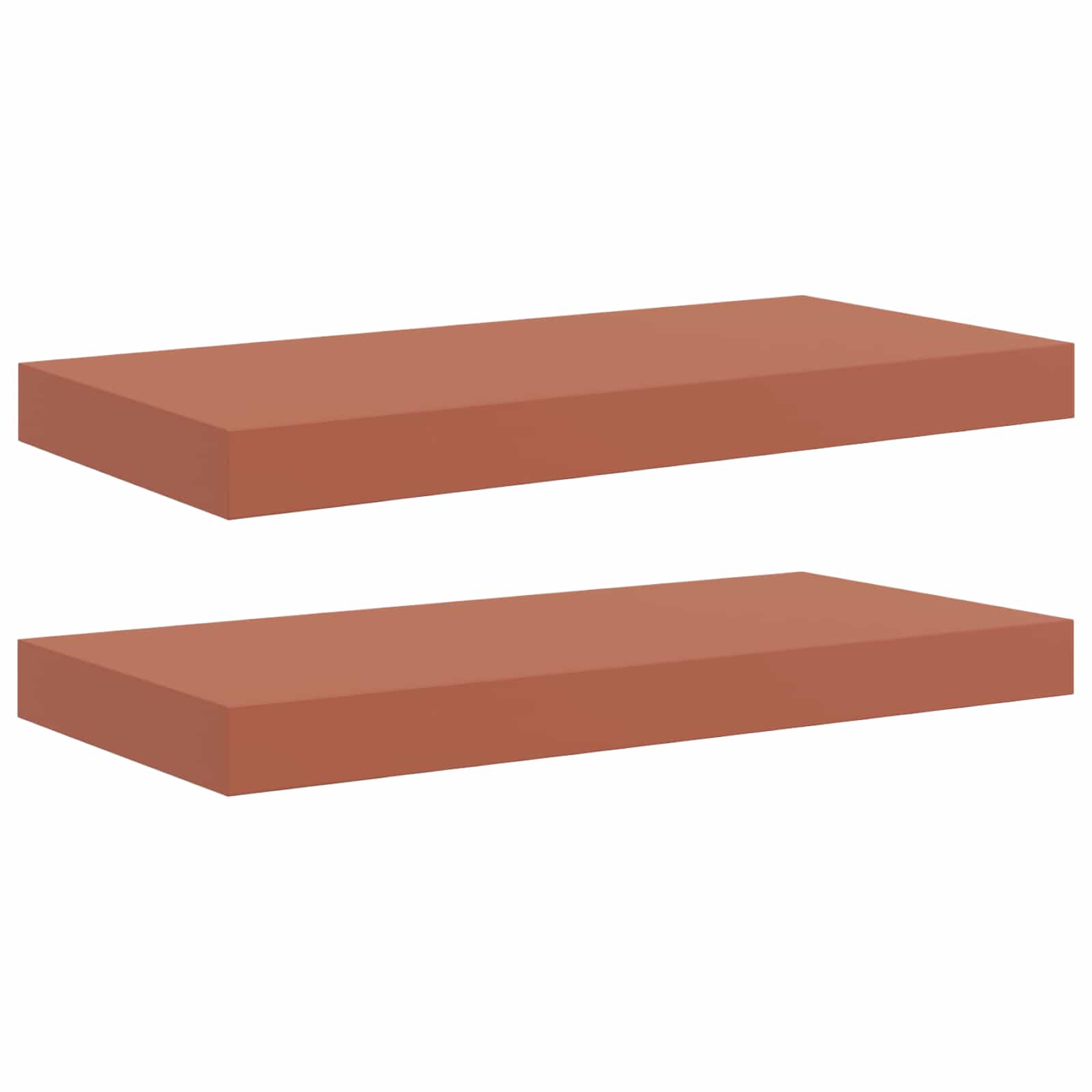 Ράφι Τοίχου 2 pcs Κόκκινο 50 x 23 x 4 εκ. Επεξεργασμένο ξύλο