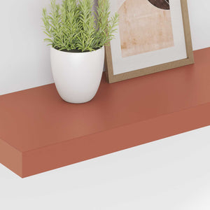 Ράφι Τοίχου 2 pcs Κόκκινο 60 x 23 x 4 εκ. Επεξεργασμένο ξύλο - Pakobazaar