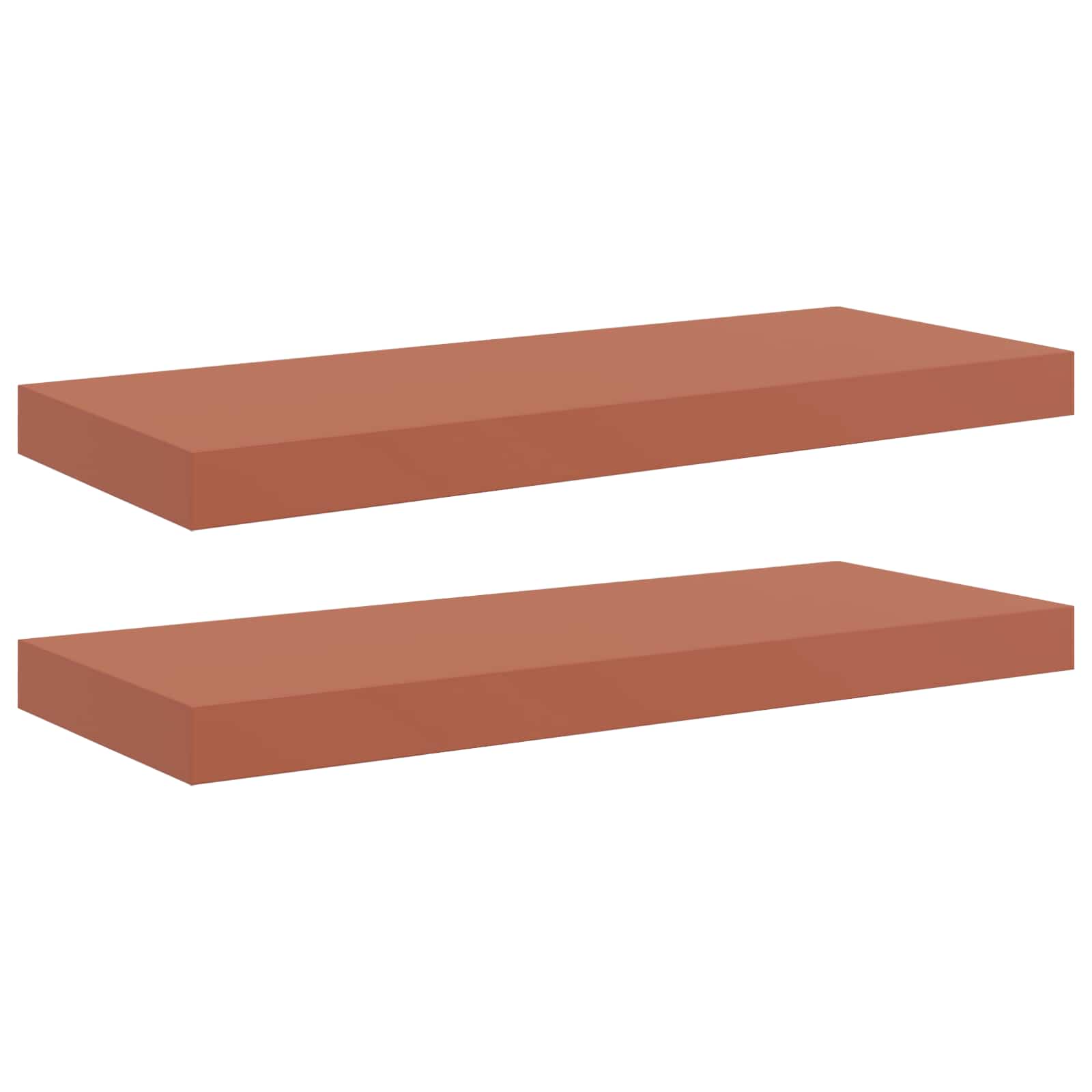 Ράφι Τοίχου 2 pcs Κόκκινο 60 x 23 x 4 εκ. Επεξεργασμένο ξύλο - Pakobazaar
