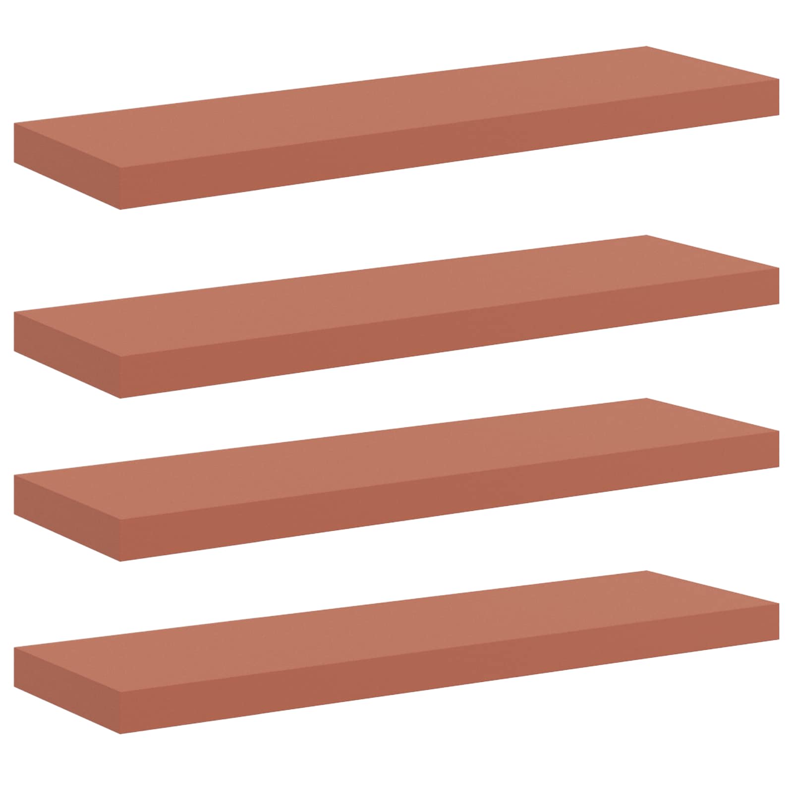 Ράφι Τοίχου 4 pcs Κόκκινο 90 x 23,5 x 4 εκ Επεξεργασμένο ξύλο