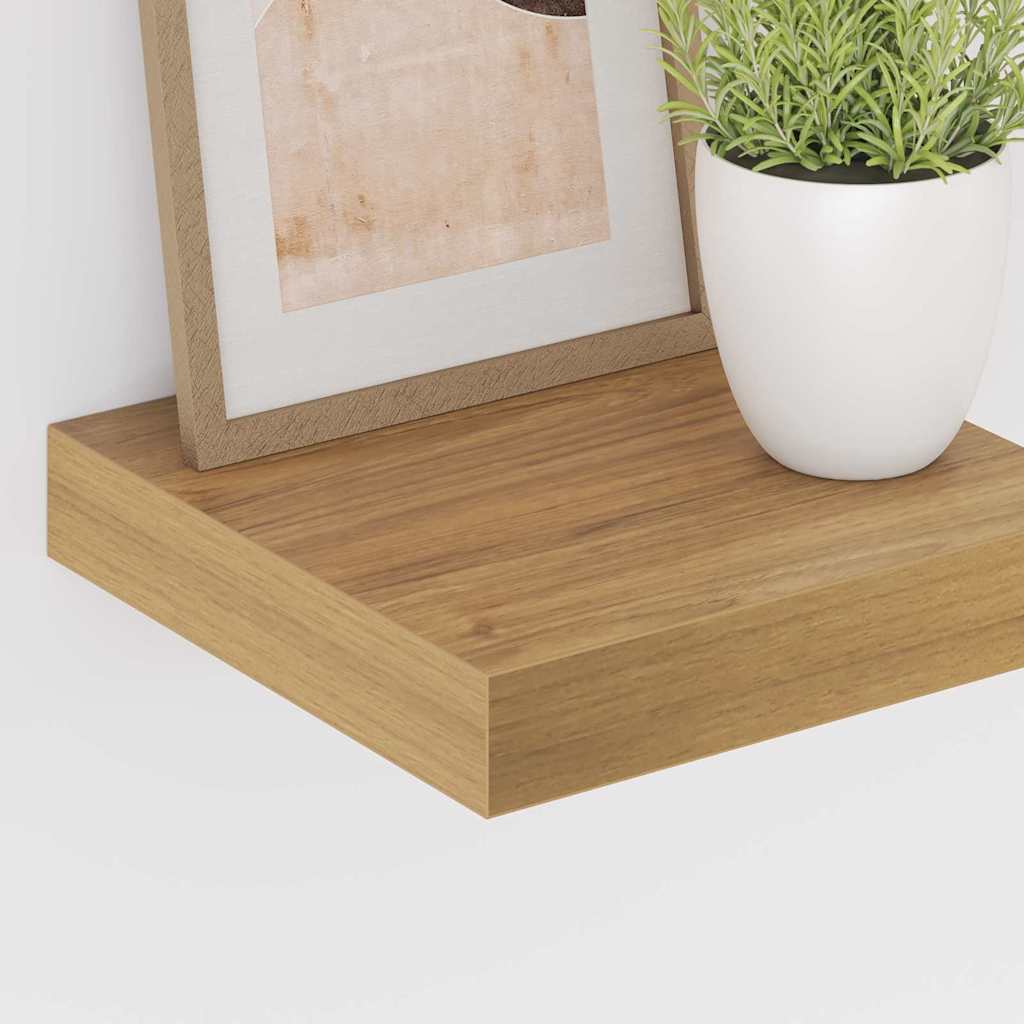 Ράφι Τοίχου 2 pcs Καφέ 23 x 23,5 x 4 εκ Επεξεργασμένο ξύλο - Pakobazaar