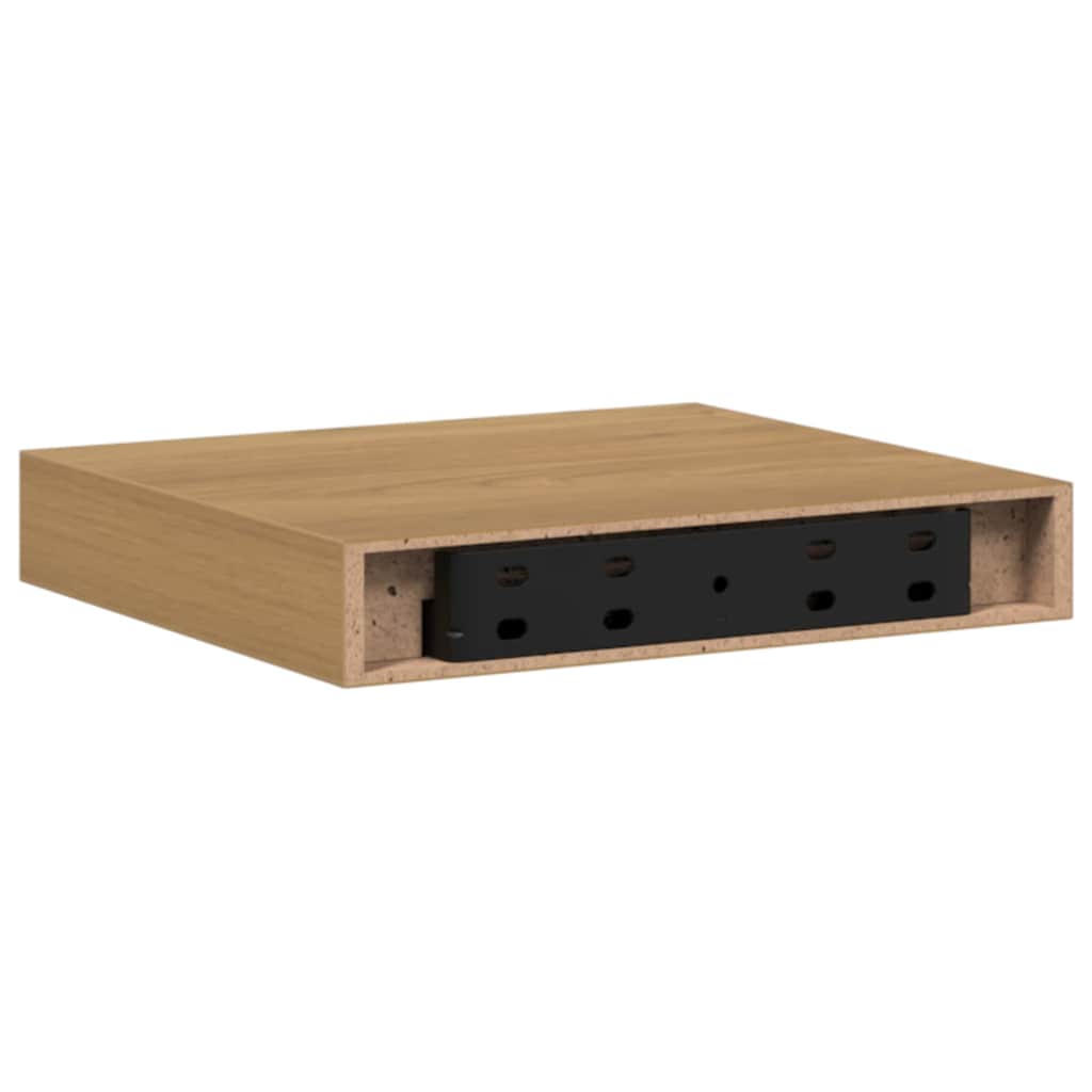 Ράφι Τοίχου 2 pcs Καφέ 23 x 23,5 x 4 εκ Επεξεργασμένο ξύλο - Pakobazaar