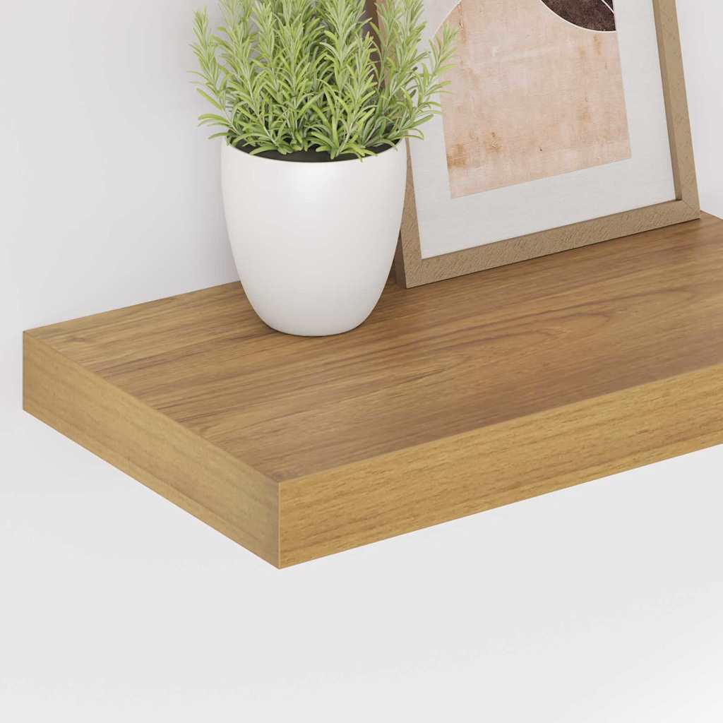 Ράφι Τοίχου 2 pcs Καφέ 40 x 23,5 x 4 εκ Επεξεργασμένο ξύλο - Pakobazaar