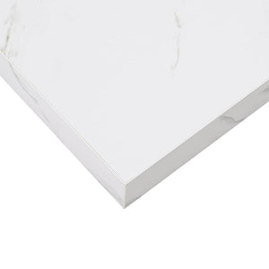 Ράφι Τοίχου Επιτοίχιο 4 pcs Λευκό Μάρμαρο 23 x 23,5 x 4 εκ - Pakobazaar