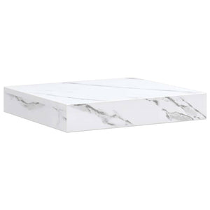 Ράφι Τοίχου Επιτοίχιο 4 pcs Λευκό Μάρμαρο 23 x 23,5 x 4 εκ - Pakobazaar