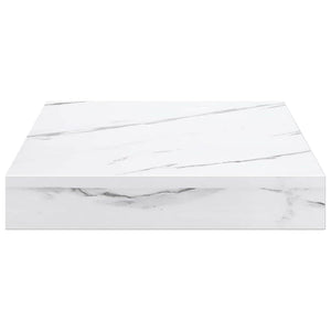 Ράφι Τοίχου Επιτοίχιο 4 pcs Λευκό Μάρμαρο 23 x 23,5 x 4 εκ - Pakobazaar