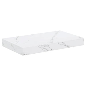 Ράφι Τοίχου 2 τμχ. Λευκό Μάρμαρο 40 x 23,5 x 3,8 εκ.