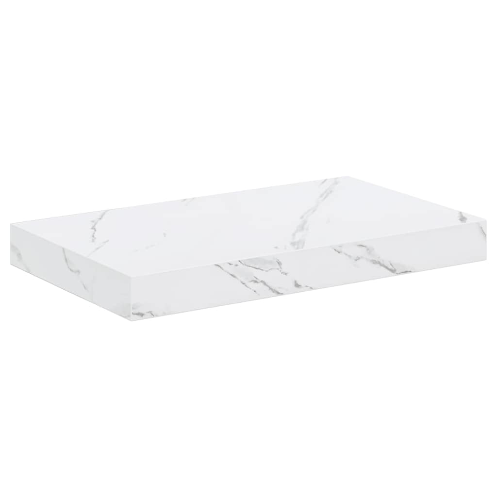 Ράφι Τοίχου Επιτοίχιο 4 pcs Λευκό Μάρμαρο 40 x 23,5 x 4 εκ