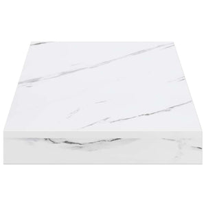 Ράφι Τοίχου 4 τμχ. Λευκό Μάρμαρο 50 x 23,5 x 3,8 εκ