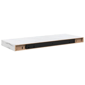 Ράφι Τοίχου Επιτοίχιο 4 pcs Λευκό Μάρμαρο 50 x 23 x 4 εκ. - Pakobazaar