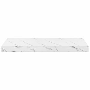 Ράφι Τοίχου Επιτοίχιο 4 pcs Λευκό Μάρμαρο 50 x 23 x 4 εκ. - Pakobazaar