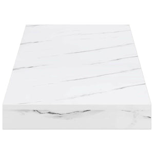Ράφι Τοίχου Επιτοίχιο 4 pcs Λευκό Μάρμαρο 50 x 23 x 4 εκ. - Pakobazaar
