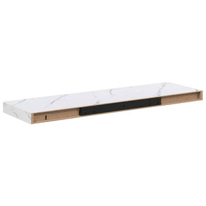 Ράφι Τοίχου Επιτοίχιο 2 pcs Λευκό Μάρμαρο 90 x 23,5 x 4 εκ - Pakobazaar