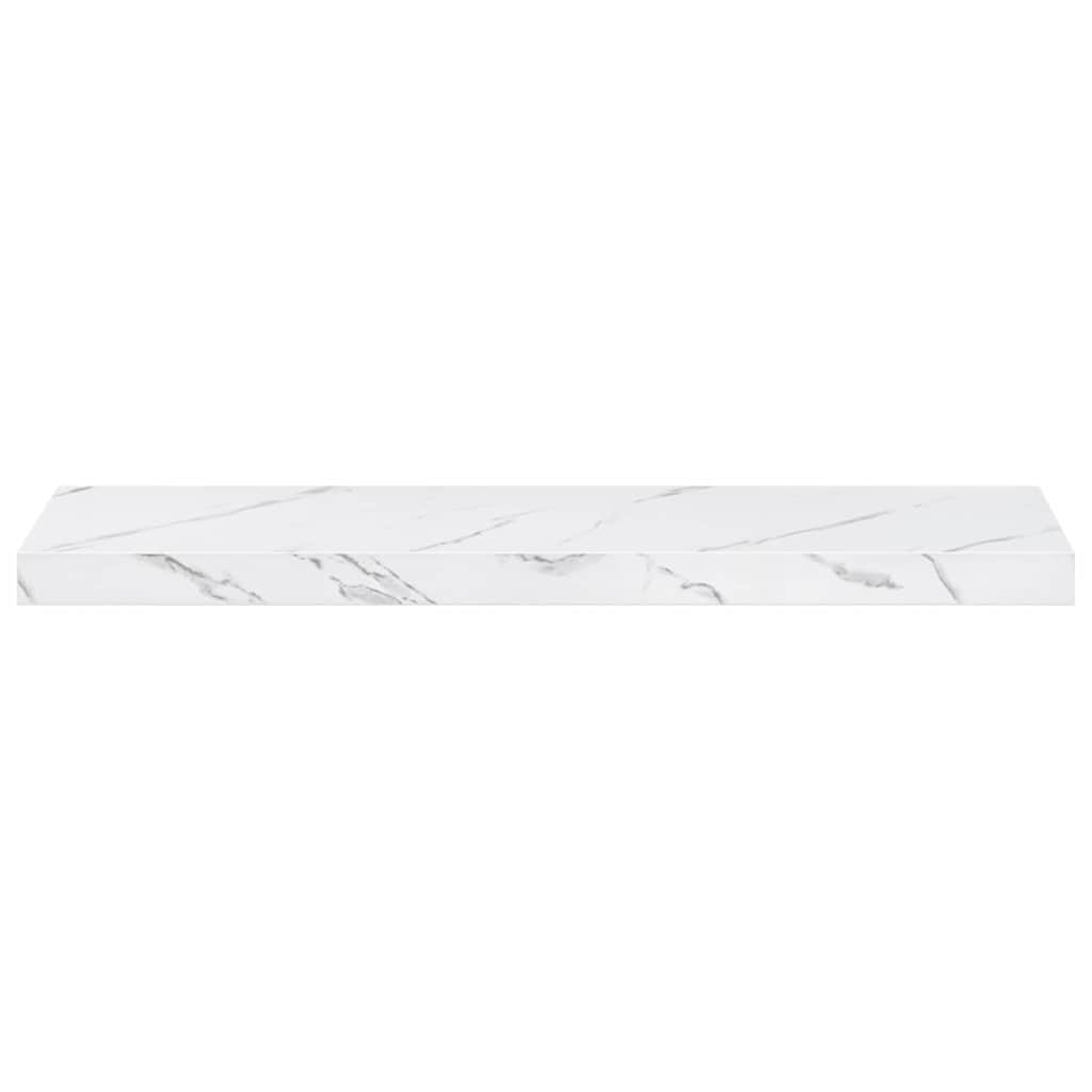 Ράφι Τοίχου Επιτοίχιο 2 pcs Λευκό Μάρμαρο 90 x 23,5 x 4 εκ - Pakobazaar
