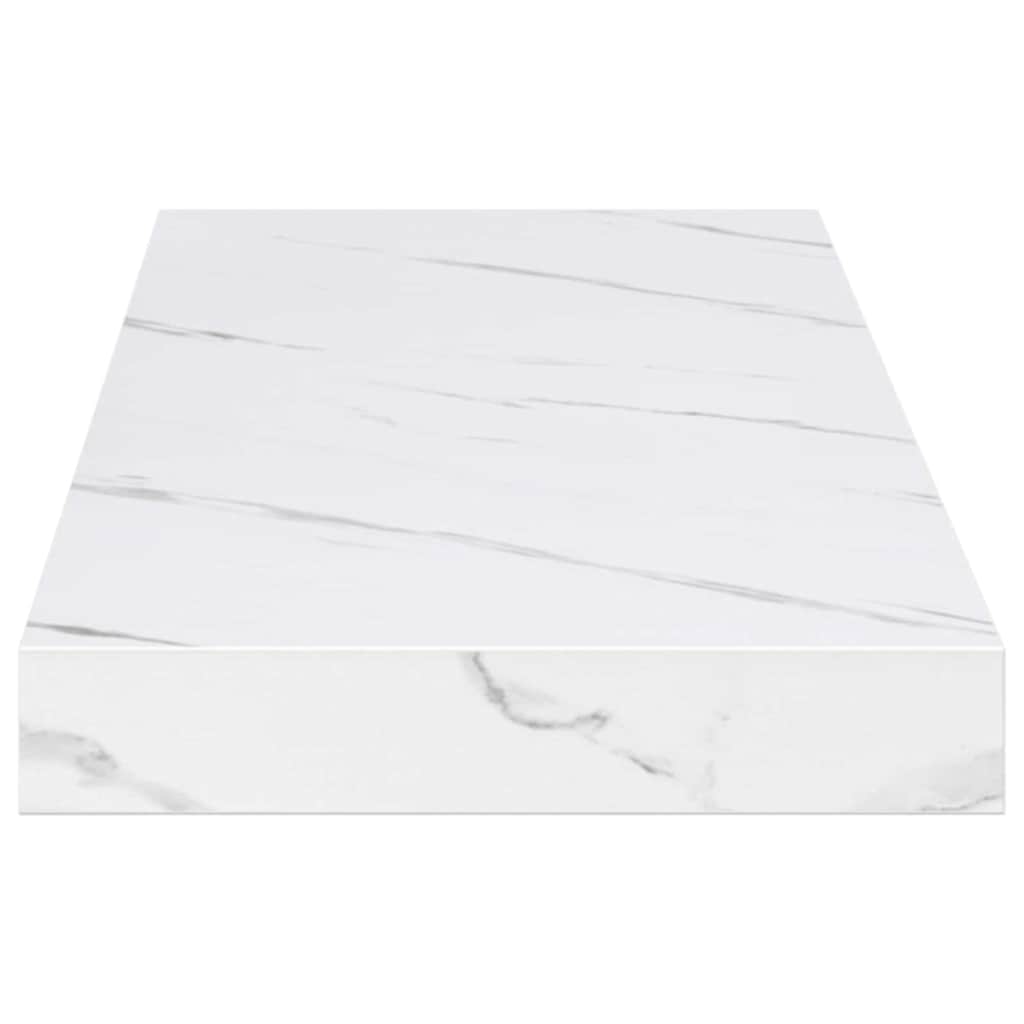 Ράφι Τοίχου Επιτοίχιο 2 pcs Λευκό Μάρμαρο 90 x 23,5 x 4 εκ - Pakobazaar