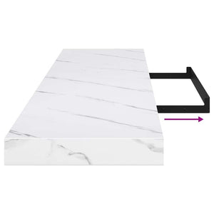 Ράφι Τοίχου Επιτοίχιο Λευκό Μάρμαρο 120 x 23,5 x 3,8 cm
