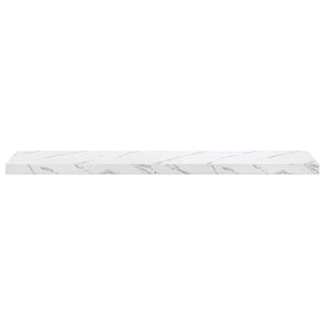 Ράφι Τοίχου 2 τμχ. Λευκό Μάρμαρο 120 x 23,5 x 3,8 cm