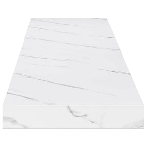 Ράφι Τοίχου 2 τμχ. Λευκό Μάρμαρο 120 x 23,5 x 3,8 cm