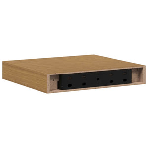 Ράφι Τοίχου 2 τμχ. Μπεζ 23 x 23,5 x 3,8 cm Επεξεργασμένο Ξύλο
